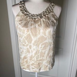 Michael Kors halter neck tank. Ruffle collar. Sz 0